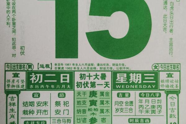 7月7号诸事宜忌老黄历！