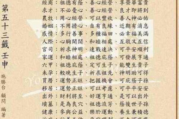 月下老人灵签10签签解 月下老人灵签10签签解