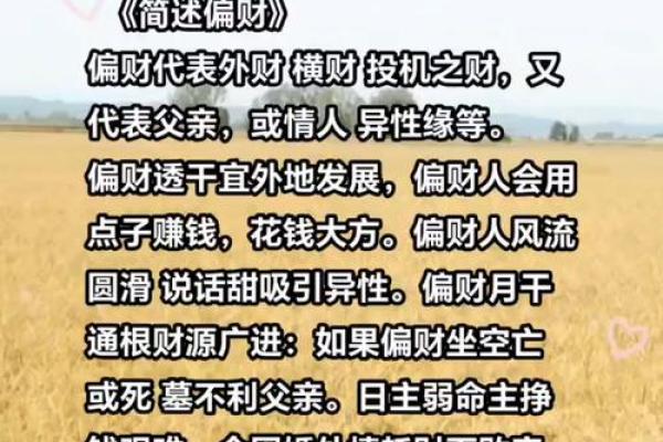 算命偏财是什么意思