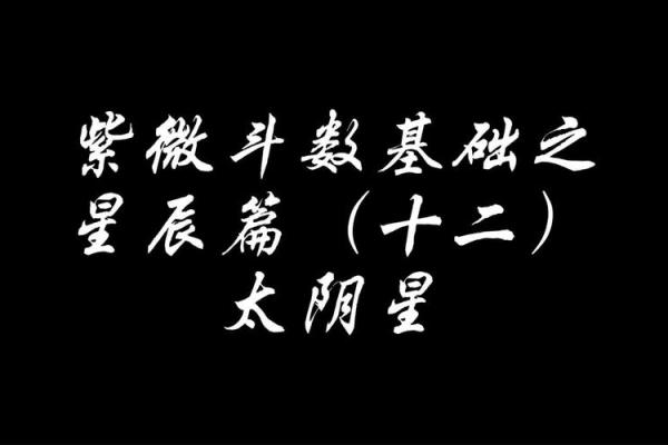 紫薇斗数太阴太阳代表